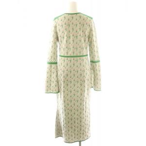 Mame Kurogouchi Military Cotton Deep Neck Dress