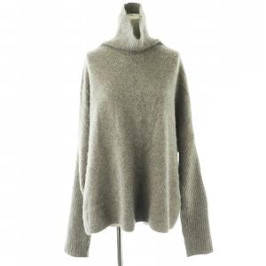 23AW フォックスウールロングリブタートルプルオーバー セーター 長袖 グレー /DO OS