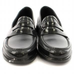 HUNTER ラバー ローファー レインシューズ 靴 US7 チャコールグレー /DK OF