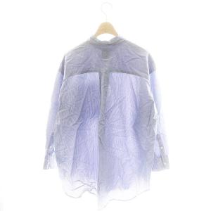 Spick&Span 22AW Vis/Nyオーバーシャツ ブラウス 長袖 フロントボタン F 青 ブルー