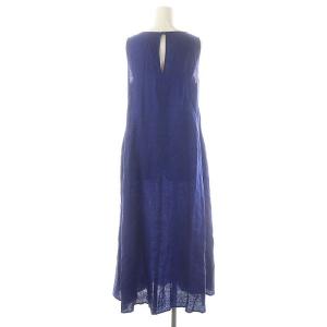 nagonstans ワンピース ロング マキシ ノースリーブ リネン 36 青 ブルー /MF OS