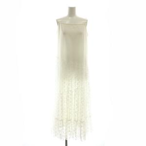 24AW プリーツバリエキャミワンピース ロング マキシ丈 ノースリーブ 1 白 ホワイト /MI OS