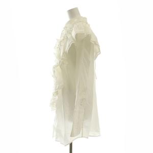 eimy istoire 24AW フリルティペットセットシャツワンピース ミニ 長袖 F 白 ホワイト /MI OS