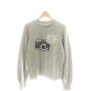 カメラ セーター ニット 長袖 プルオーバー XS グレー /YQ OS
