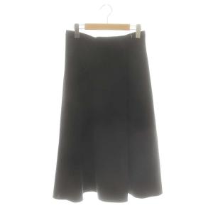 ダブルクロスラップスカート ロング 40 黒 ブラック /DF OS