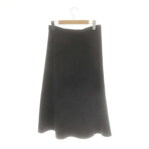 EPOCA ダブルクロスラップスカート ロング 40 黒 ブラック /DF OS