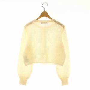 René モヘヤフェイクパールボタンカーディガン ニット 長袖 36 アイボリー 5342150