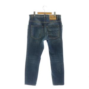 DSQUARED2 PLAIN WASH SKATER JEAN デニムパンツ ジーンズ テーパード ボタンフライ ダメージ加工 48 インディゴブルー
