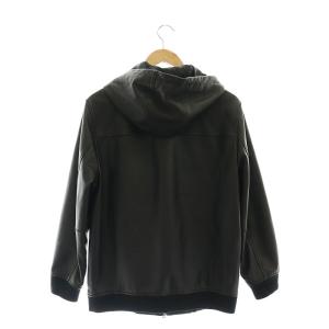 Theory Benji Rivington フード付きレザージャケット M ブラック