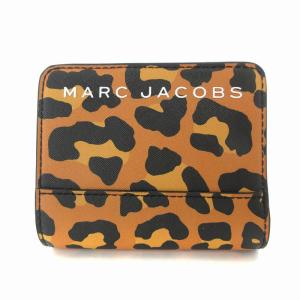 財布 ウォレット 二つ折り レオパード柄 ヒョウ柄 レザー M0016717 茶 ブラウン /EA OF