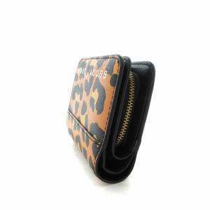 MARC JACOBS 財布 ウォレット 二つ折り レオパード柄 ヒョウ柄 レザー M0016717 茶 ブラウン /EA OF