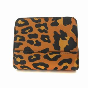 MARC JACOBS 財布 ウォレット 二つ折り レオパード柄 ヒョウ柄 レザー M0016717 茶 ブラウン /EA OF