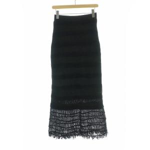 23AW FRINGE KNIT I LINE SKIRT スカート タイト イージー ニット マキシ