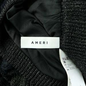 Ameri VINTAGE 23AW FRINGE KNIT I LINE SKIRT スカート タイト イージー ニット マキシ