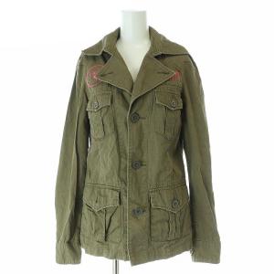 DESTROY ALL MONSTERS ミリタリージャケット 刺繍 薄手 F カーキ
