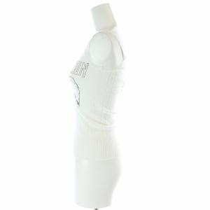 HYSTERIC GLAMOUR プリントリブタンクトップ スキッパー レース F 白 ホワイト
