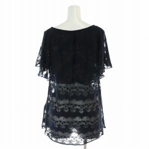 HYSTERIC GLAMOUR スカル柄 シアートップス カットソー 半袖 シースルー F 黒 ブラック