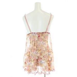 HYSTERIC GLAMOUR 総柄 レース キャミブラウス リボン シアー シースルー F ピンク