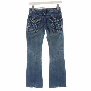 HYSTERIC GLAMOUR ブーツカット デニムパンツ ジーンズ インディゴ ボタンフライ XXS 紺 ネイビー