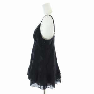 HYSTERIC GLAMOUR スカル柄 フリルキャミブラウス レース リボン F 黒 ブラック