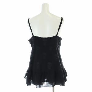 HYSTERIC GLAMOUR スカル柄 フリルキャミブラウス レース リボン F 黒 ブラック