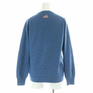 BRIEFING ロゴ カシミヤ ニット セーター 長袖 M 青 ブルー