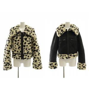 REVERSIBLE COMPACT MULTI B-3ジャケット ステンカラー ボア 総柄 F アイボリー