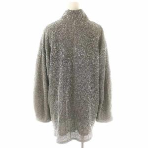 Ameri VINTAGE 23AW SPARKLE TOP トップス ニット カットソー 長袖 ラメ糸 F シルバー色 /MI OS