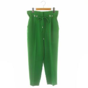 コードベルトパンツ テーパード センタープレス 38 M 緑 グリーン