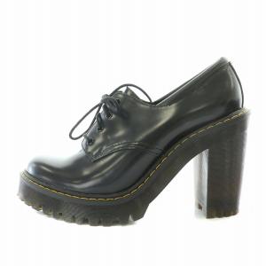 SALOME 4ホール ブーティー ショートブーツ レザー チャンキーヒール タンクソール UK5 黒