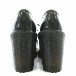 Dr.Martens SALOME 4ホール ブーティー ショートブーツ レザー チャンキーヒール タンクソール UK5 黒