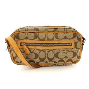 シグネチャー ショルダーバッグ ポシェット 鞄 ベージュ 6616