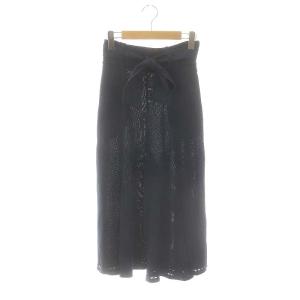 P61438K46806 ココマークプレート ベルト付きワイドニットパンツ