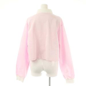 PRADA 23年 134690 ジャージー ポロシャツ S ピンク ホワイト