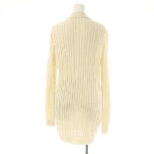 PRADA 23SS P25L81 ケーブルニットコットンミニドレス 42 アイボリー