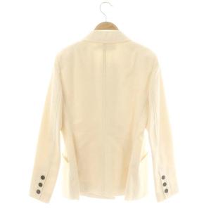 Christian Dior コットン 裾フレア ジャケット F40 オフホワイト 011V41A3062