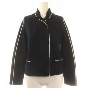 ダブルボタンニットジャケット F38 ネイビー 224V02AM7091