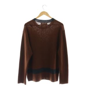 MHL. 22AW PURE WOOL ニット セーター 長袖 ウール M 茶 ブラウン 黒 ブラック /DO OS