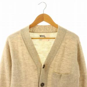 MHL. 22AW WOOL ALPACA LINEN カーディガン ニット 長袖 M 生成色 エクリュ