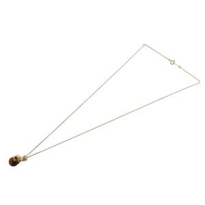 VENDOME AOYAMA 【旭山動物園応援企画】ライオン(仔) ネックレス K10 タイガーアイ ゴールド