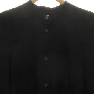 ENFOLD ウール半袖オールインワン ワイドパンツ 半袖 36 黒 ブラック /DF OS