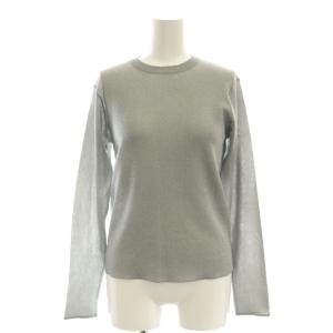 Diagram GRACE CONTINENTAL 23AW セットアップ 2点セット ラメシアー リブニット カットソー 長袖 ハイネック ノースリーブ 36 グレー
