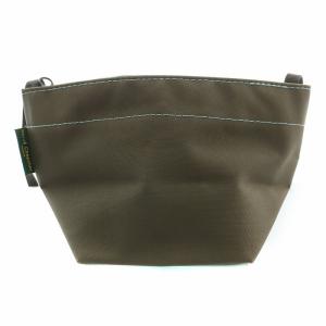 Hervé Chapelier ナイロン舟型ショルダーバッグXS バイカラー 茶 ブラウン 水色 ライトブルー 1927N /BB OF