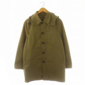 LASKA FABRIC ダウンライナー付き4WAYステンカラーコート フード M カーキ /DF OS