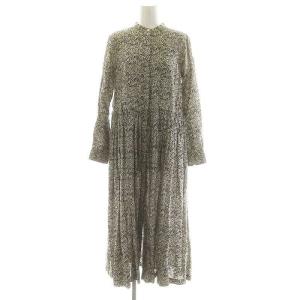 ワイルドベリー リネン シャツワンピース S 黒 生成色 ブラック エクリュ