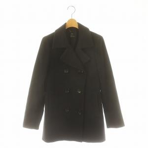 vingt-trois ウールカシミヤメルトンPコート ピーコート アウター 40 チャコールグレー /DF
