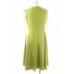 ADEAM ショルダーレーシングドレス ワンピース ロング丈 ミモレ丈 ノースリーブ 0 XS 緑 グリーン /YQ