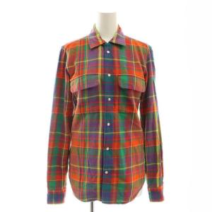 エルボーパッチ長袖シャツ チェック 前開き 2 マルチカラー