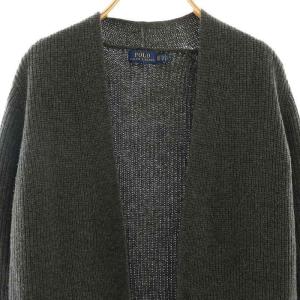 POLO RALPH LAUREN カシミヤ混ニットコーディガン ロング 長袖 XS ダークグレー /DO OS