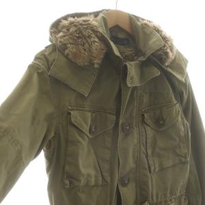 POLO RALPH LAUREN ライナー付き ミリタリー モッズコート アウター フェイクファー XS カーキ